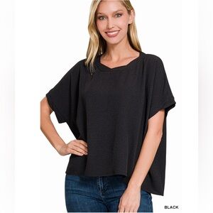 Zenana Outfitters Black Tunic Top NWOT